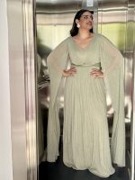 MAXI DRESS LUREX CAPE SLEEVE - Image 10