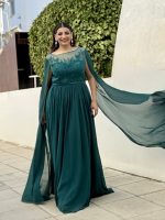 MAXI CHIFFON GOWN DRESS - Image 5