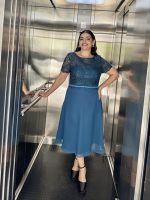 MIDI DRESS A LINE CHIFFON - Image 9