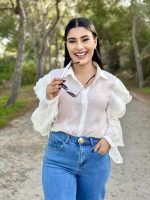 CHIFFON SHIRT RUFFLES - Image 2