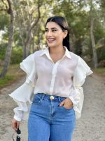CHIFFON SHIRT RUFFLES - Image 3
