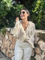 CHIFFON SHIRT FLARE SLEEVE