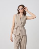 BLAZER MELANGE SLEEVELESS