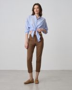 COTTON TROUSER ROLL HEM