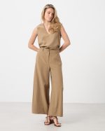 TROUSER CROPPED TENCEL LINEN - Image 8