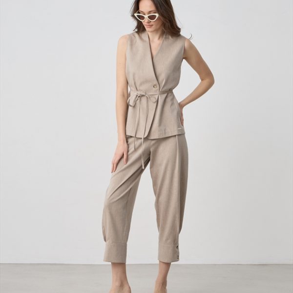 TROUSER MELANGE CROPPED