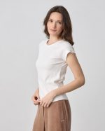 BLOUSE RIBBED SHORT SLEEVE - Image 12
