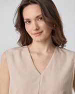 BLOUSE V NECK TENCEL LINEN - Image 3