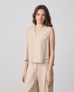BLOUSE V NECK TENCEL LINEN - Image 4