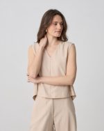 BLOUSE V NECK TENCEL LINEN - Image 6