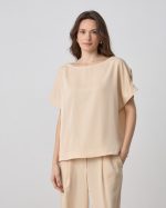 BLOUSE RUSHED SHORT SLEEVE
