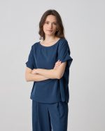 BLOUSE RUSHED SHORT SLEEVE - Image 6