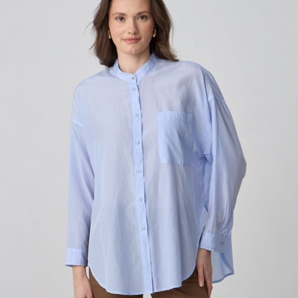COTTON SHIRT MAO NECK