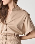 SHIRT COTTON EPAULET SLEEVE - Image 4