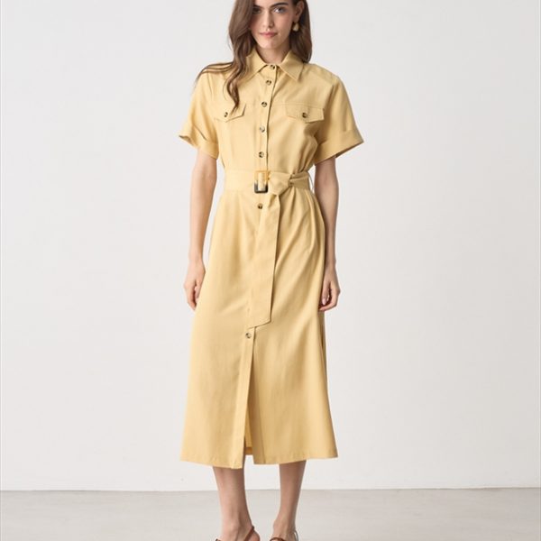 SHIRT DRESS TENCEL LINEN