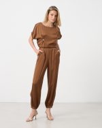 TROUSER SATIN ELASTIC HEM