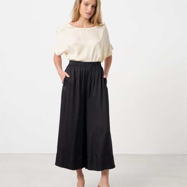 TROUSER SATIN WIDE LEG