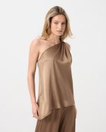 SATIN BLOUSE ONE SHOULDER - Image 3