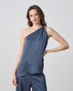 SATIN BLOUSE ONE SHOULDER - Image 6