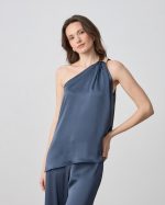 SATIN BLOUSE ONE SHOULDER - Image 7