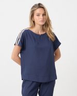 BLOUSE CONTRAST SLEEVE