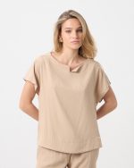 BLOUSE CONTRAST SLEEVE - Image 2
