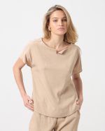 BLOUSE CONTRAST SLEEVE - Image 3