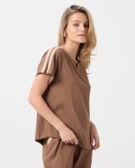 BLOUSE CONTRAST SLEEVE - Image 10
