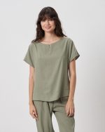 BLOUSE CONTRAST SLEEVE - Image 15