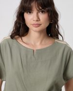 BLOUSE CONTRAST SLEEVE - Image 16
