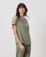 BLOUSE CONTRAST SLEEVE - Image 19