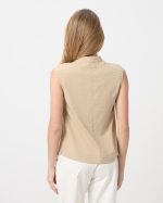 BLOUSE SLEEVELESS TIE NECK - Image 6