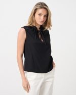 BLOUSE SLEEVELESS TIE NECK - Image 9