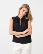 BLOUSE SLEEVELESS TIE NECK - Image 12