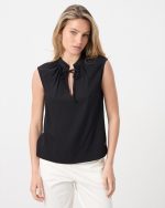 BLOUSE SLEEVELESS TIE NECK - Image 13