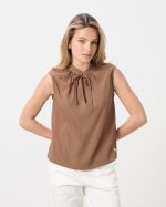 BLOUSE SLEEVELESS TIE NECK - Image 14