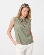 BLOUSE SLEEVELESS TIE NECK - Image 25