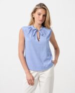 BLOUSE SLEEVELESS TIE NECK - Image 29
