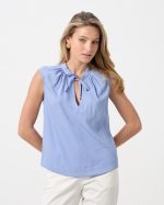 BLOUSE SLEEVELESS TIE NECK - Image 32