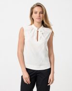 BLOUSE SLEEVELESS TIE NECK - Image 37
