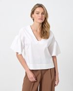 BLOUSE COTTON FLARED SLEEVE - Image 2