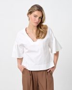 BLOUSE COTTON FLARED SLEEVE - Image 3