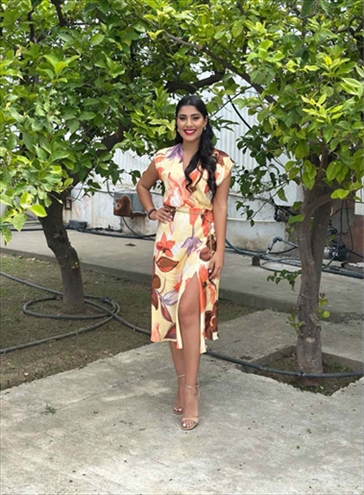 MIDI DRESS PRINTED