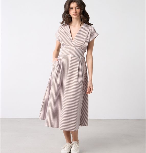 MIDI DRESS STRIPES