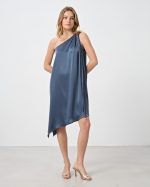 ASYMMETRICAL SATIN DRESS