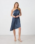 ASYMMETRICAL SATIN DRESS - Image 5