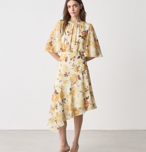 ASYMMETRICAL DRESS PRINTED