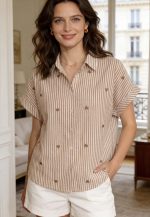 SHIRT STRIPES HEARTS EMBROIDER - Image 3