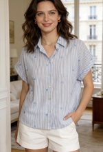 SHIRT STRIPES HEARTS EMBROIDER - Image 8