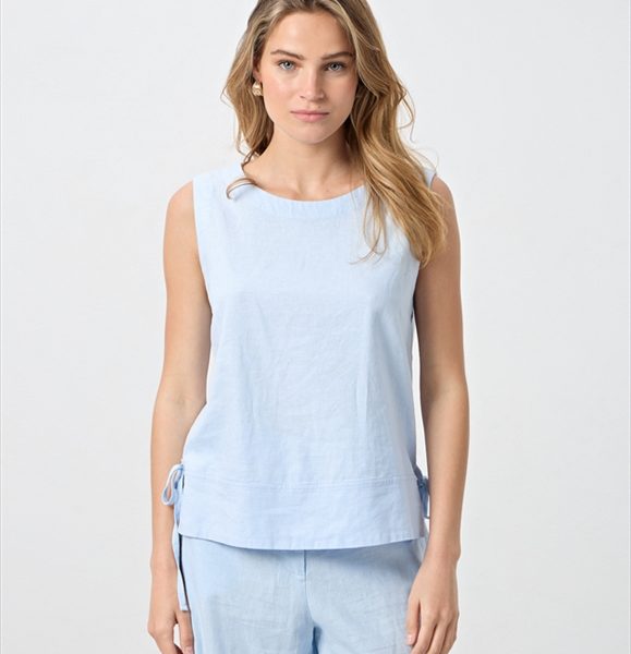 BLOUSE LINEN SLEVELESS